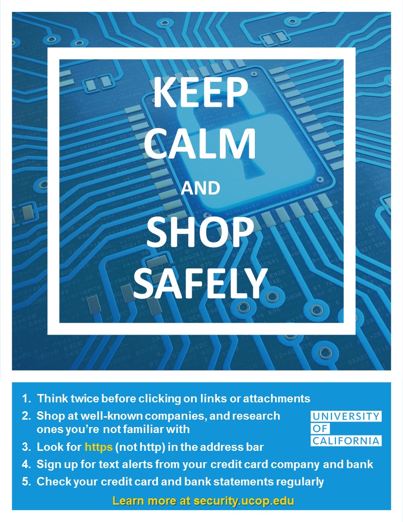 Flyer: Keep Calm and Shop Safely