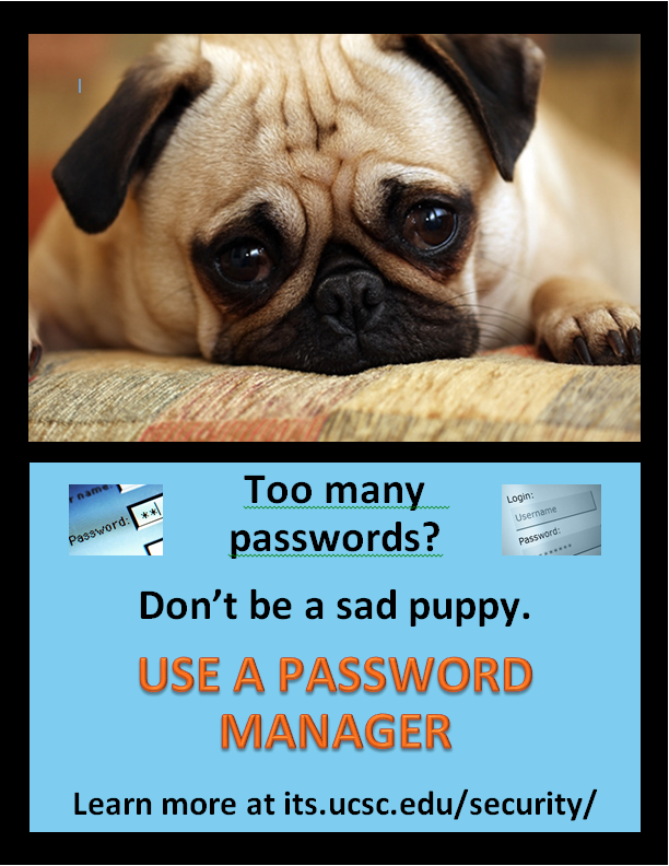 Poster: Use a password manager.